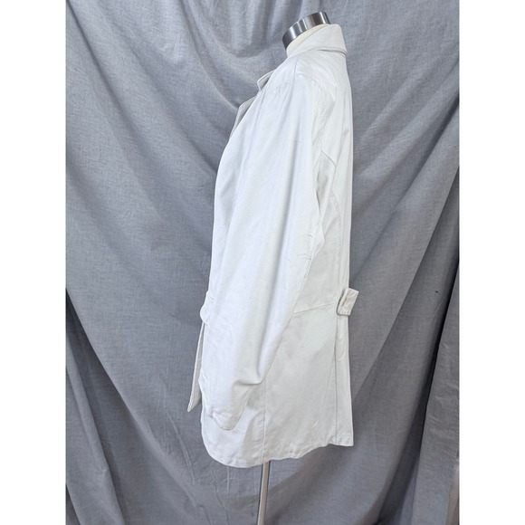 Terry Lewis Classic Luxuries White Genuine Leather Long Coat Size 1X - Picture 7 of 13